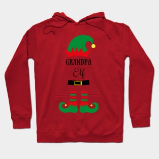 grandpa elf cute funny christmas gift elf family xmas Hoodie